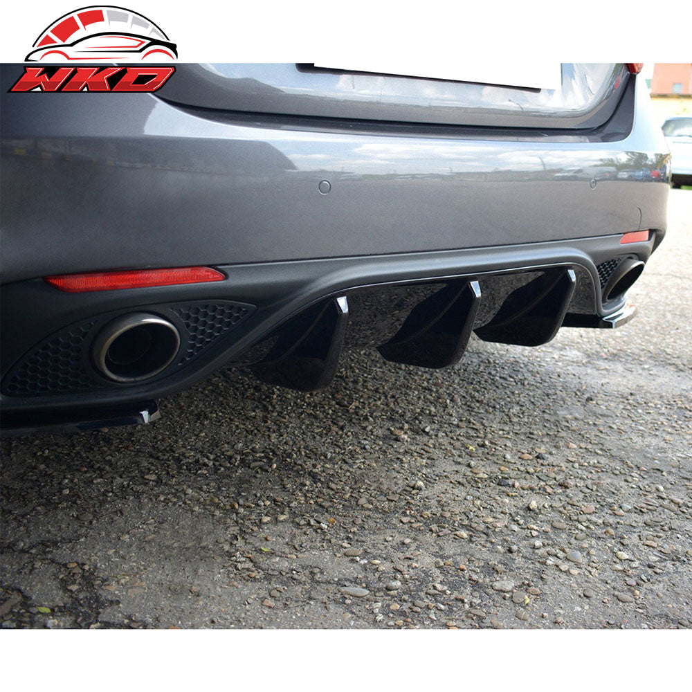 Fits 17-25 Alfa Romeo Giulia MX Style Rear Bumper Lip Diffuser PU Unpainted