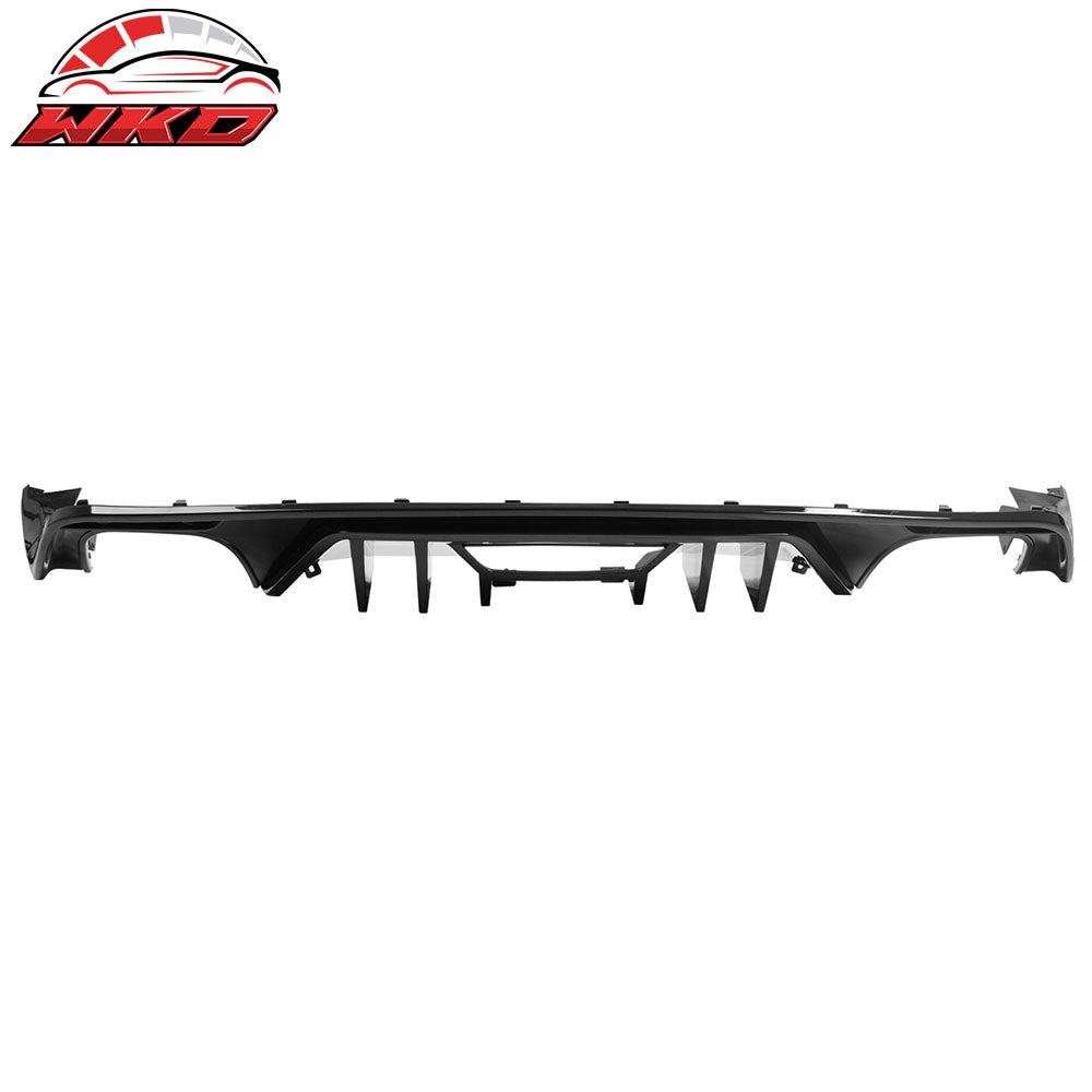 Fits 15-17 Ford Mustang Rock Style Rear Bumper Lip Diffuser PP 4PCS Gloss Black