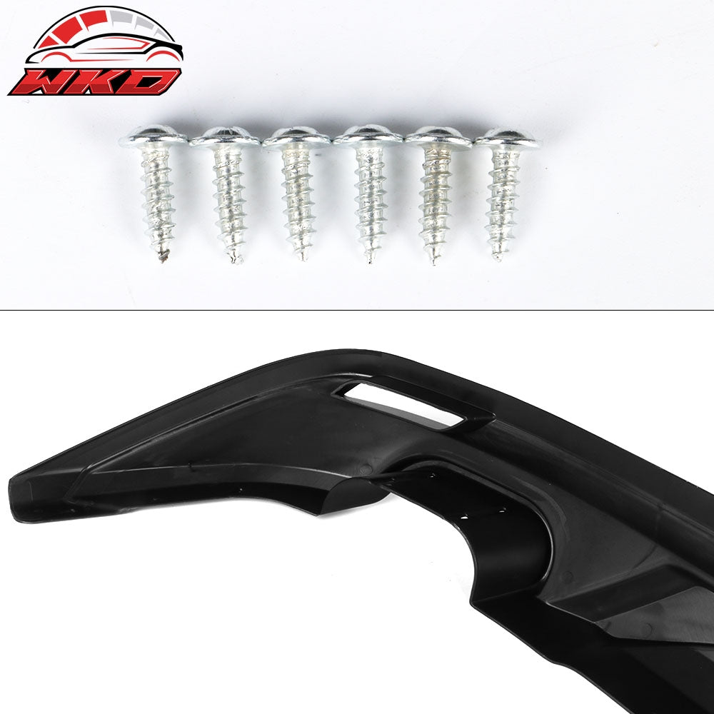 Fits 18-24 Toyota Camry Rear Bumper Lip Diffuser Unpainted Black & Silver PP