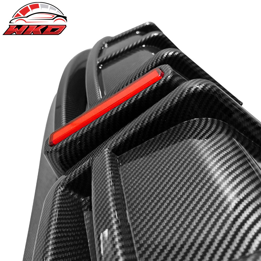 Wholesale 24-25 Tesla Model 3 Highland Rear Bumper Diffuser Carbon Fiber Print LED Lip