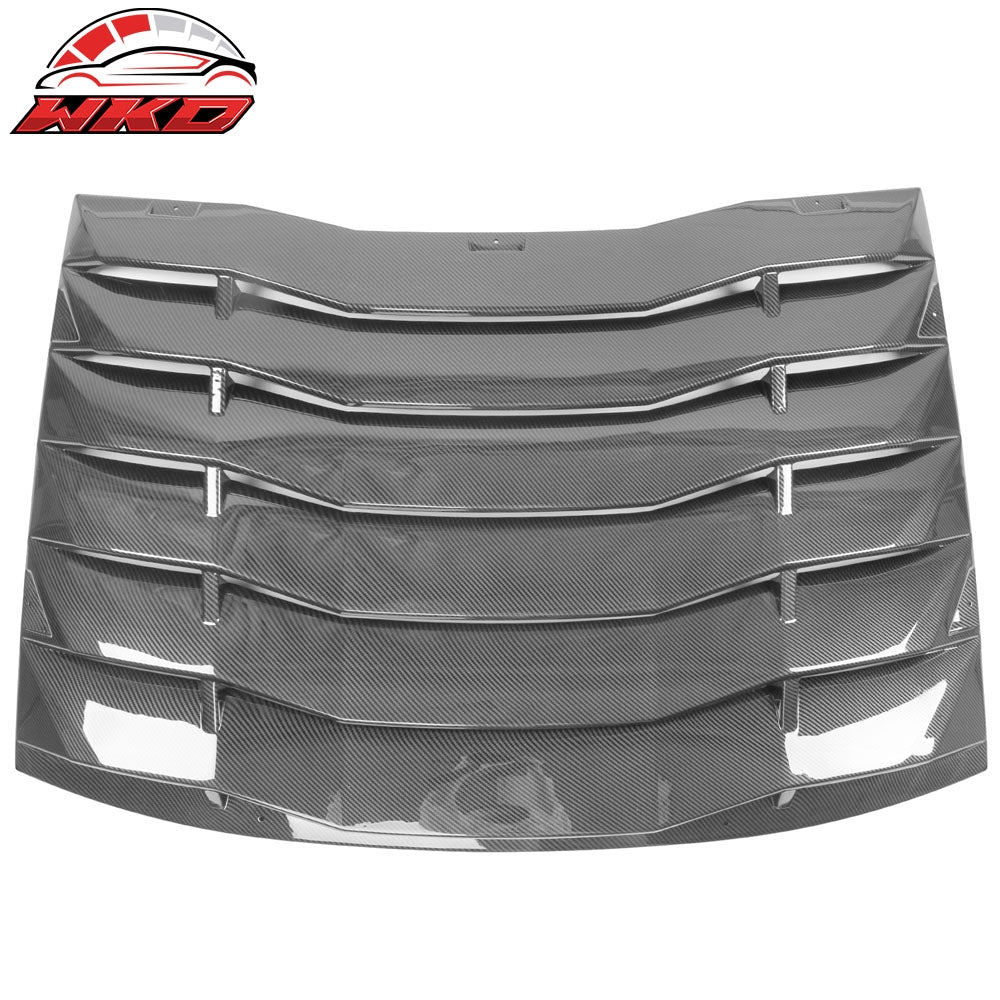 Fits 11-23 Dodge Charger IKON Rear + V2 Side Window Louvers Carbon Fiber Print