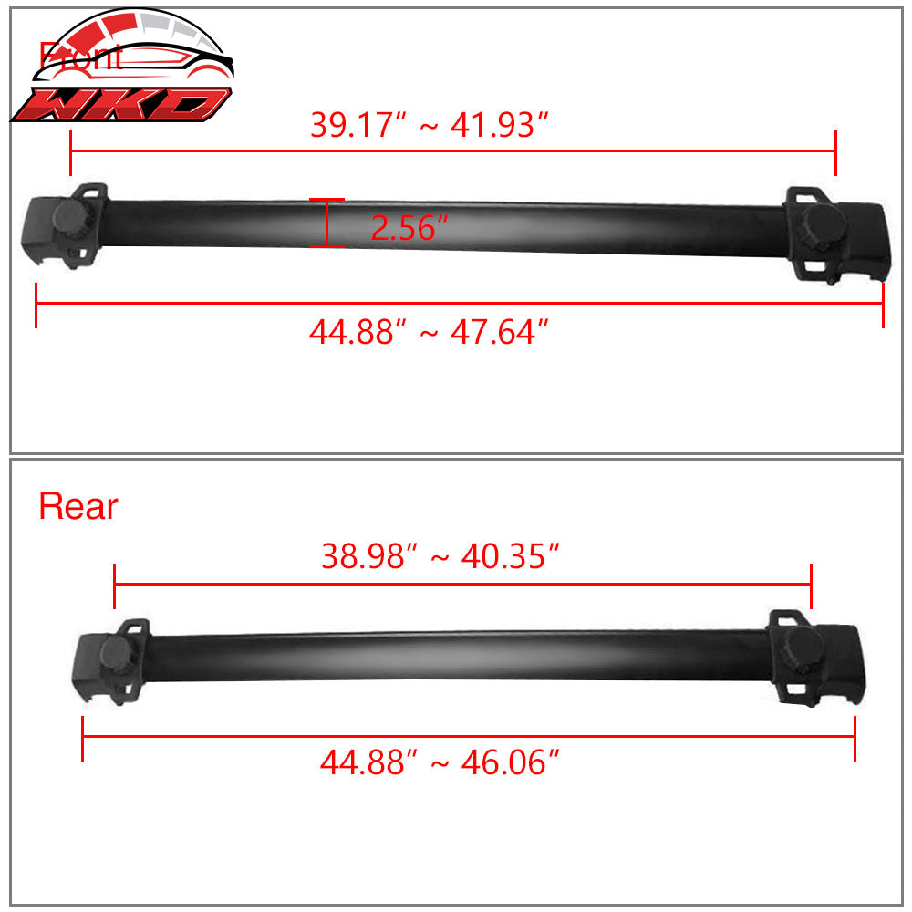 Fits 11-16 Jeep Compass OE Style Roof Rack Cross Bar Black ABS Aluminum