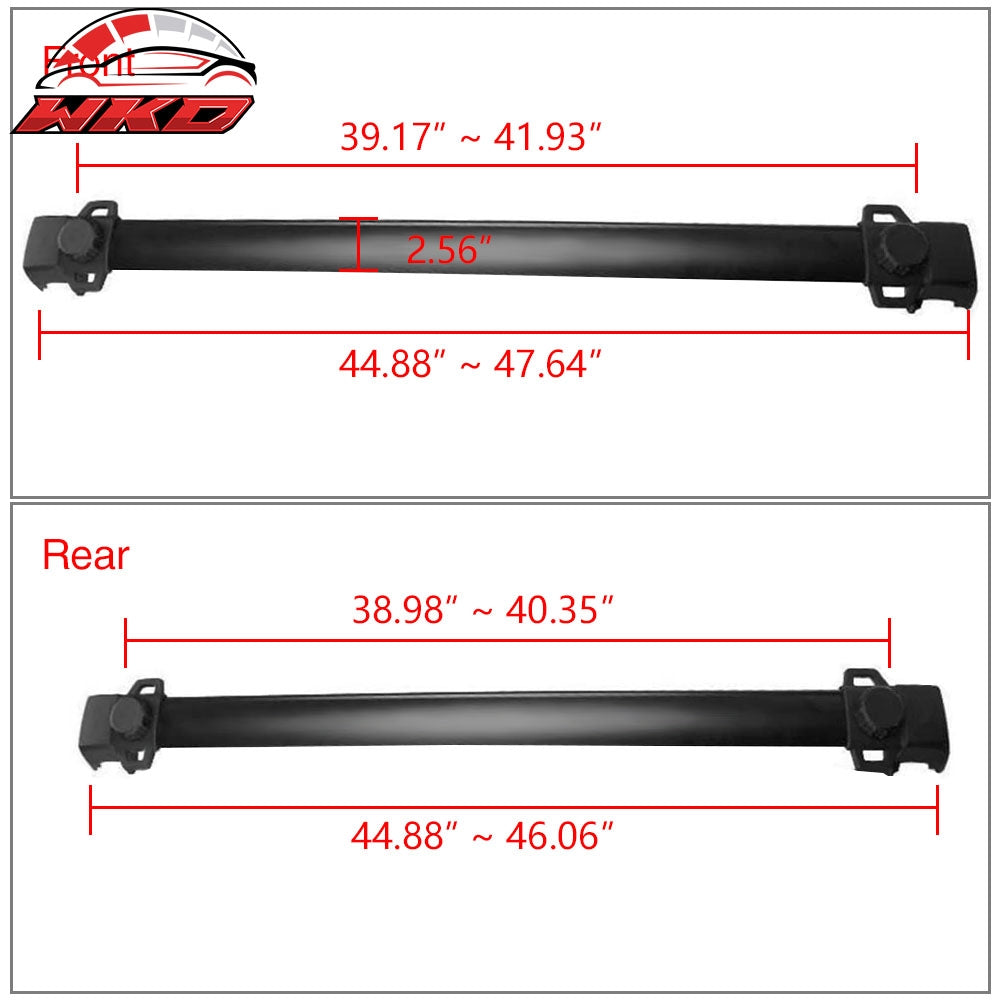 Fits 11-16 Jeep Compass OE Style Roof Rack Cross Bar Black ABS Aluminum
