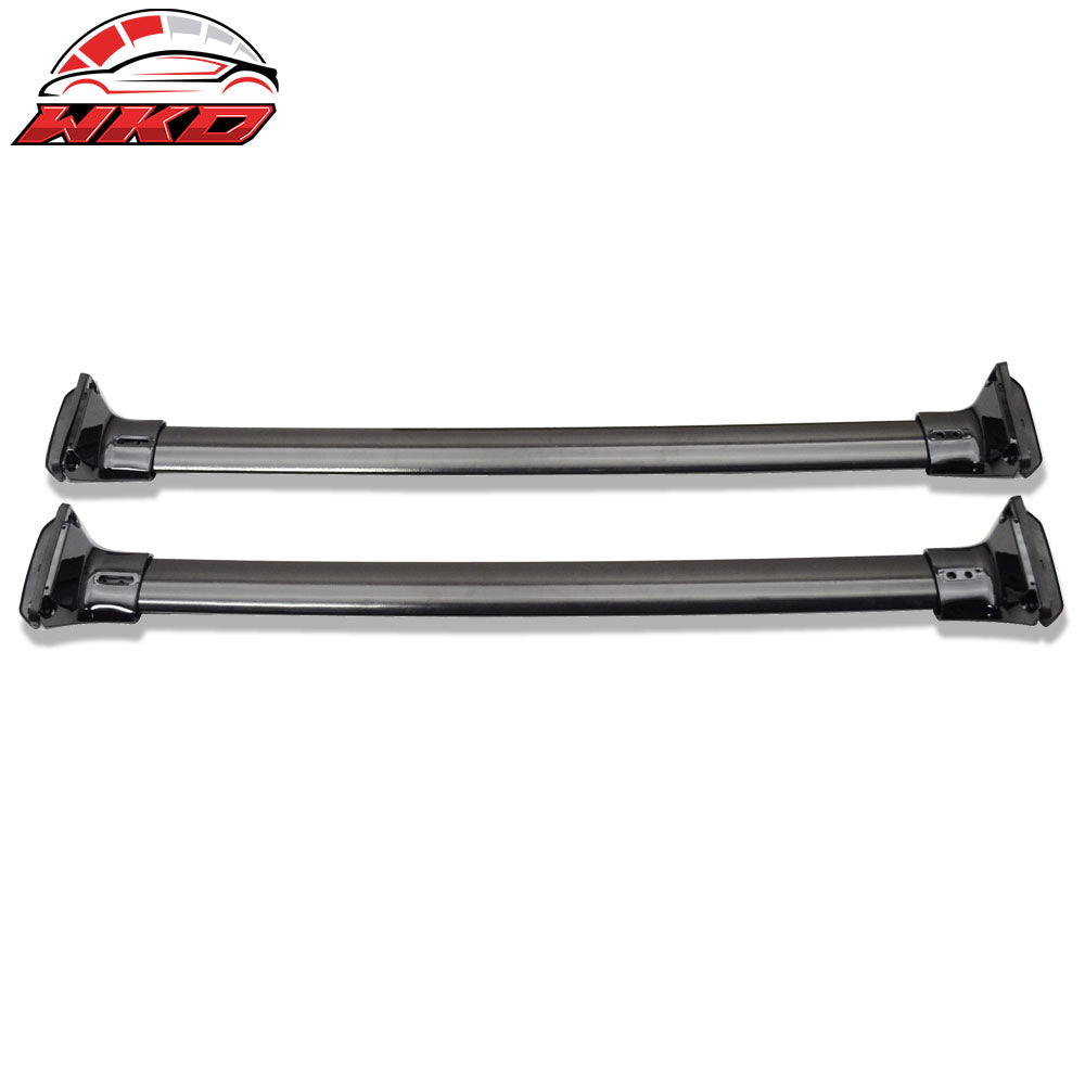 Fits 12-16 Honda CRV OE Style Cross Bar Roof Rack Rail Aluminum Black Pair