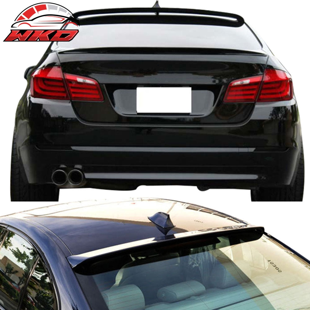 Fits BMW F10 5-Series 11-16 Rear Roof + Trunk Spoiler Wing Combo
