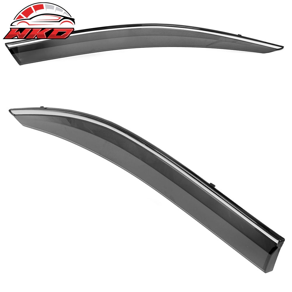 Fits 16-21 Civic 10th Sedan IKON Roof Spoiler + OE Window Visors W/Chrome Trim