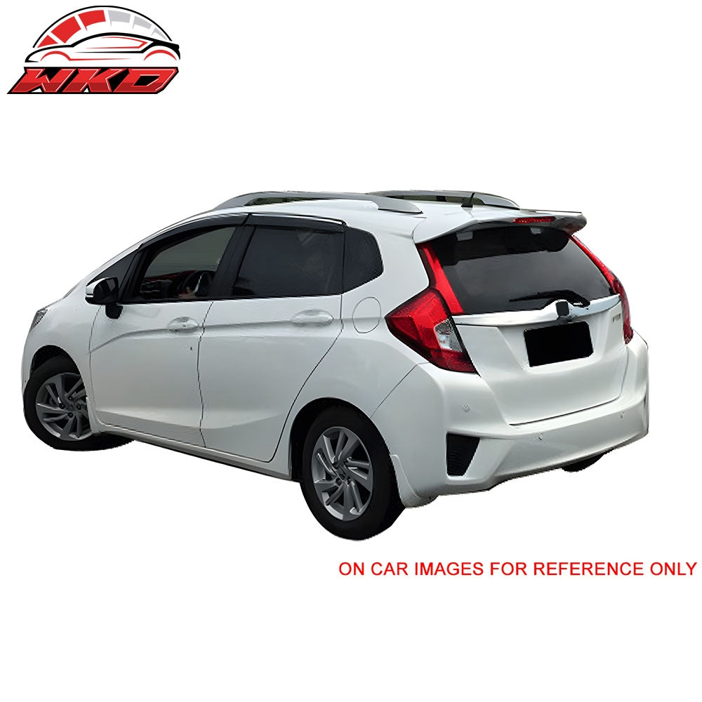 For 15-18 Honda Fit Rear Roof Spoiler RS Style ABS LED Window Visor NH731P Black