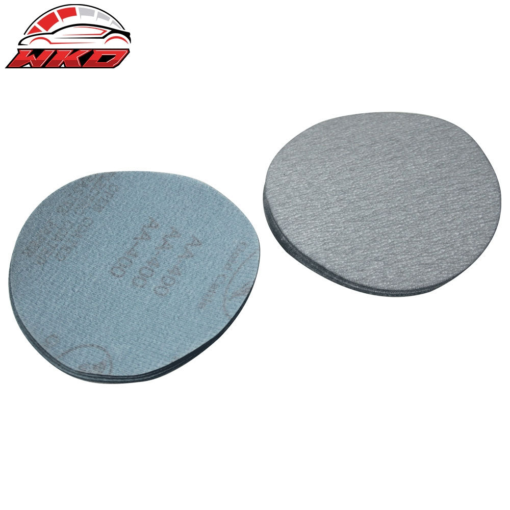 50PC 5Inch 127mm 400 Grit Auto Sanding Disc No Hole Sandpaper Sheets Sand Paper