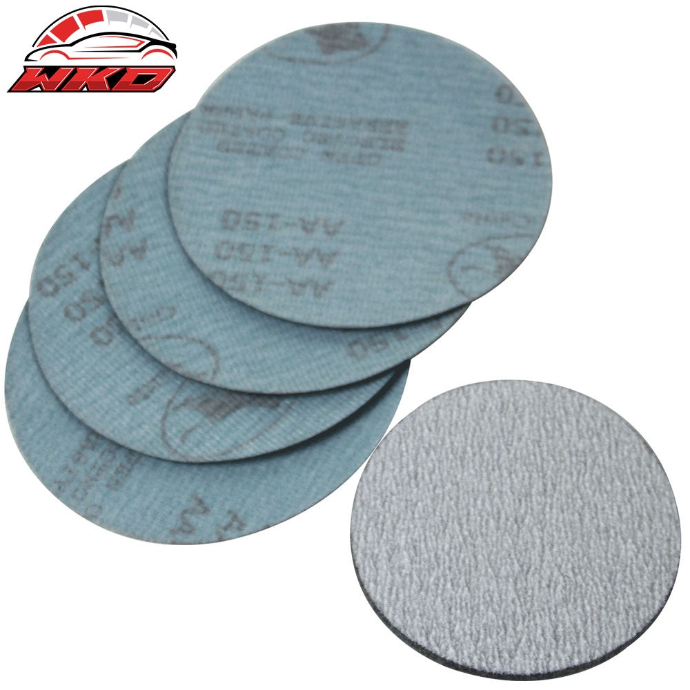 50PC 5Inch 127mm 150 Grit Auto Sanding Disc No Hole Sandpaper Sheets Sand Paper