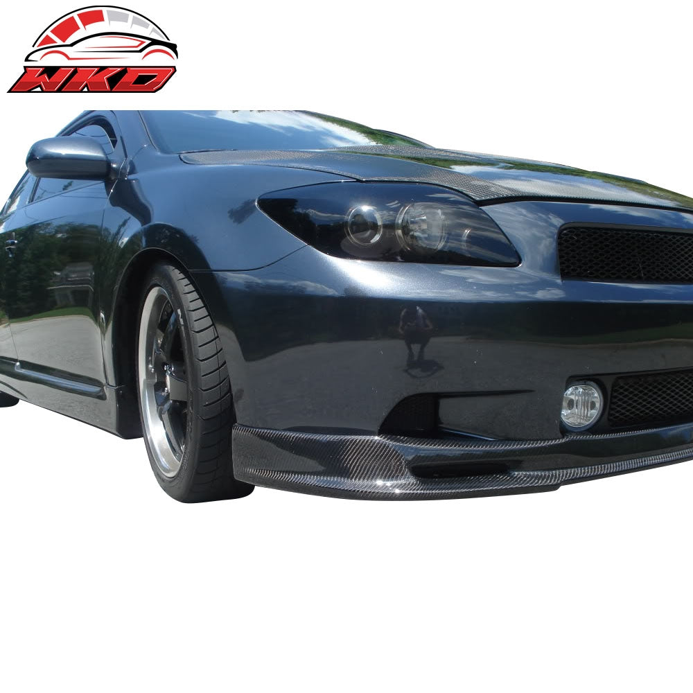 Fits 05-10 Scion tC EURO Style Front Bumper Lip Spoiler Matte Carbon Fiber