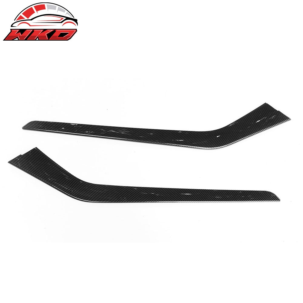 Fits 21-23 Tesla Model 3 Y Control Gear Shift Panel Trim Carbon Fiber Print 2PCS