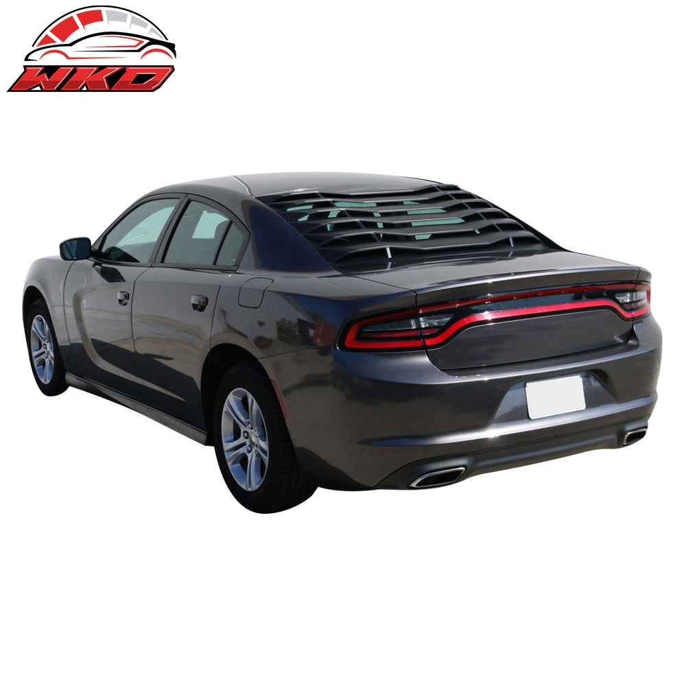 11-23 Dodge Charger V1 Style Side Quarter Matte Black + Rear Window Louver | Wholesale - Wikond Auto