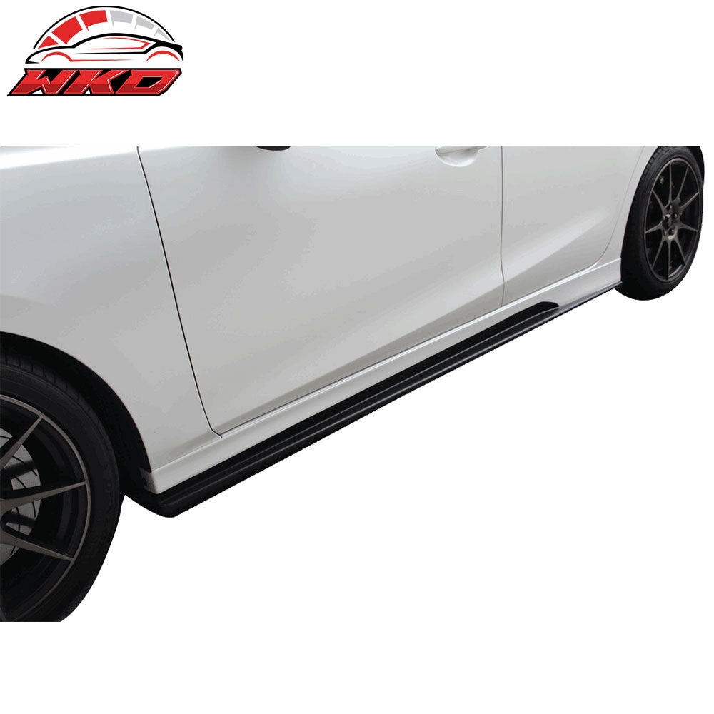 14-18 Mazda 3 4/5DR K-Style Side Skirt Extension Unpainted Black ABS | Wholesale - Wikond Auto