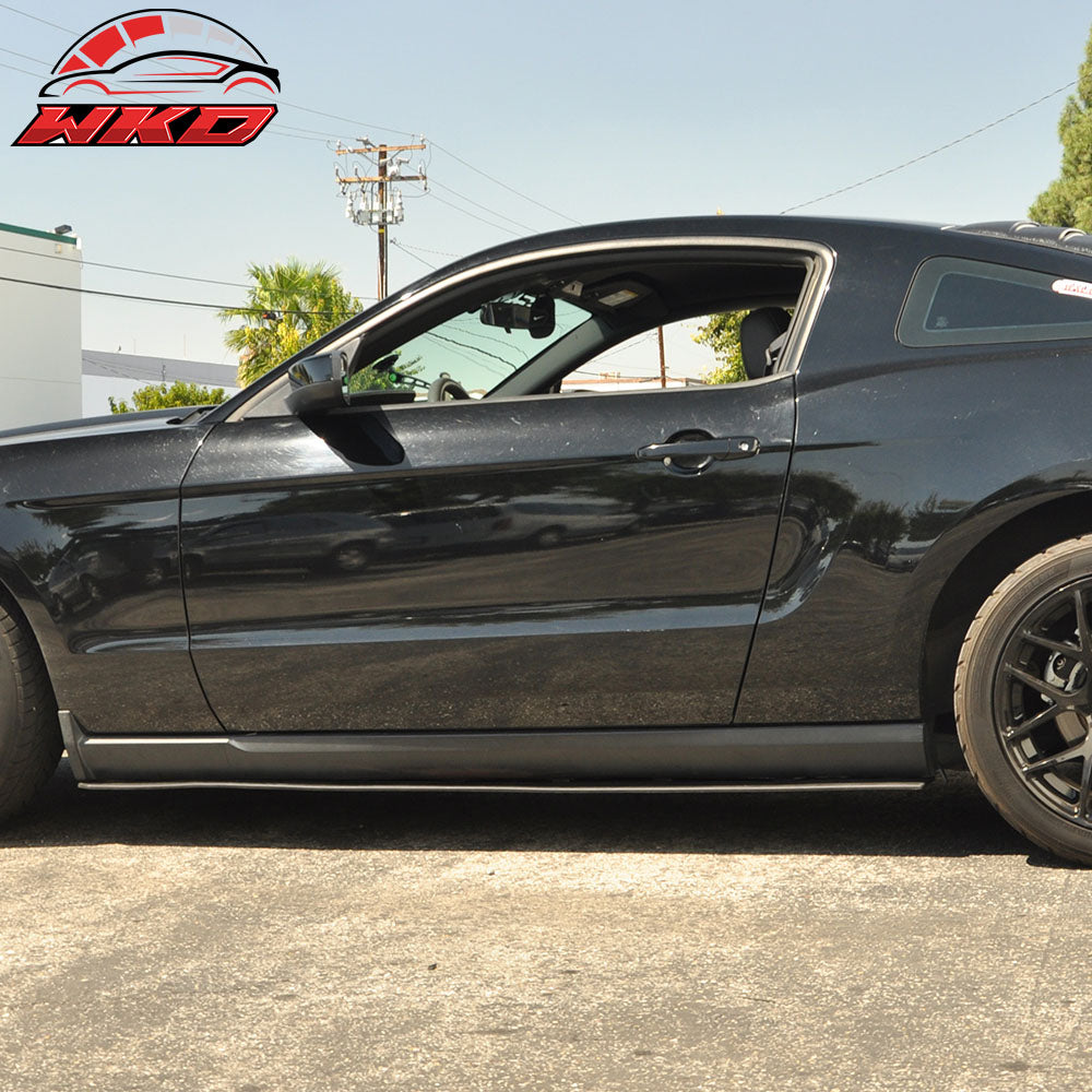 10-14 Ford Mustang V6 V8 GT Bottom Line Side Skirt Splitter PP Rocker Panel | Wholesale - Wikond Auto