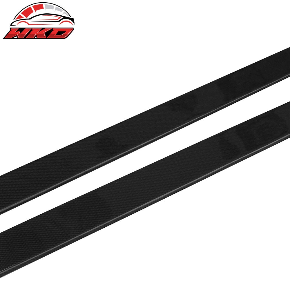 10-14 Ford Mustang 75" 2PCS Side Skirts Extension Splitter Carbon Fiber CF | Wholesale - Wikond Auto