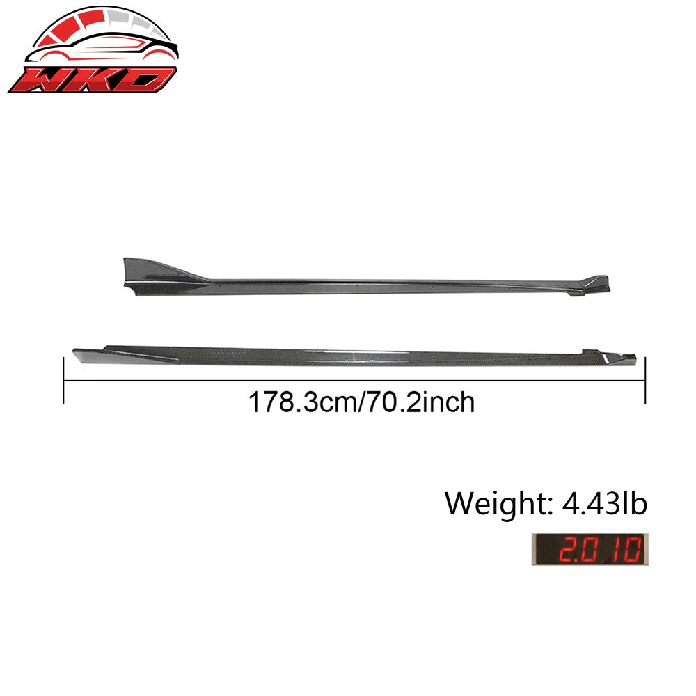 Fits 20-25 Toyota GR Supra A90 A91 MZ Speed Side Skirts Gloss Carbon Fiber CF