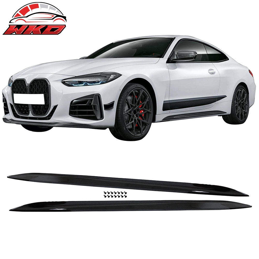 For 21-25 BMW G22 G23 4-Series 430i M440i M-Performance Side Skirts Gloss Black