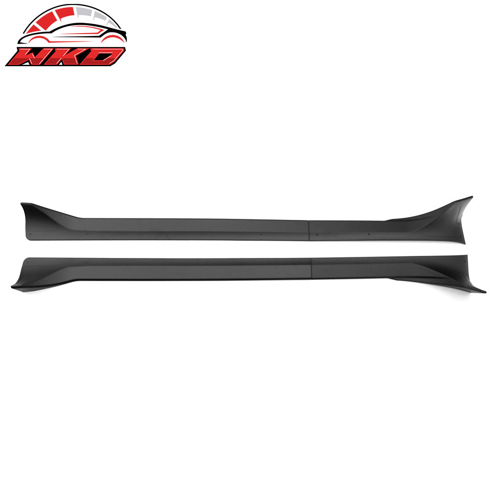 Fits 25-26 Tesla Model Y Juniper Side Skirts Matte Black Rocker Panel Extension
