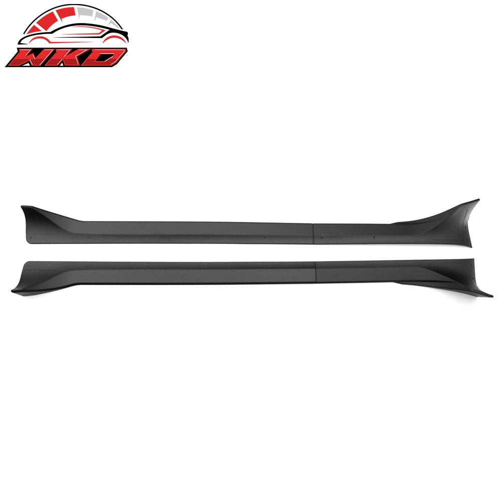 Fits 25-26 Tesla Model Y Juniper Side Skirts Matte Black Rocker Panel Extension