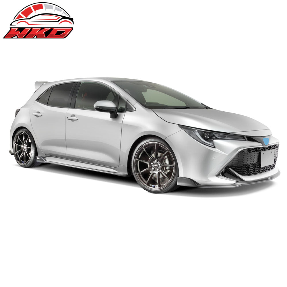 Fits 19-25 Toyota Corolla E210 Hatchback 5Dr Matte Black Side Skirts Set - ABS