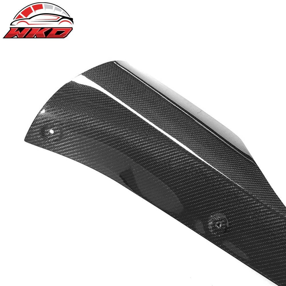 Fits 21-25 Tesla Model S Revozport Gloss Carbon Fiber Side Skirts Splitter Panel
