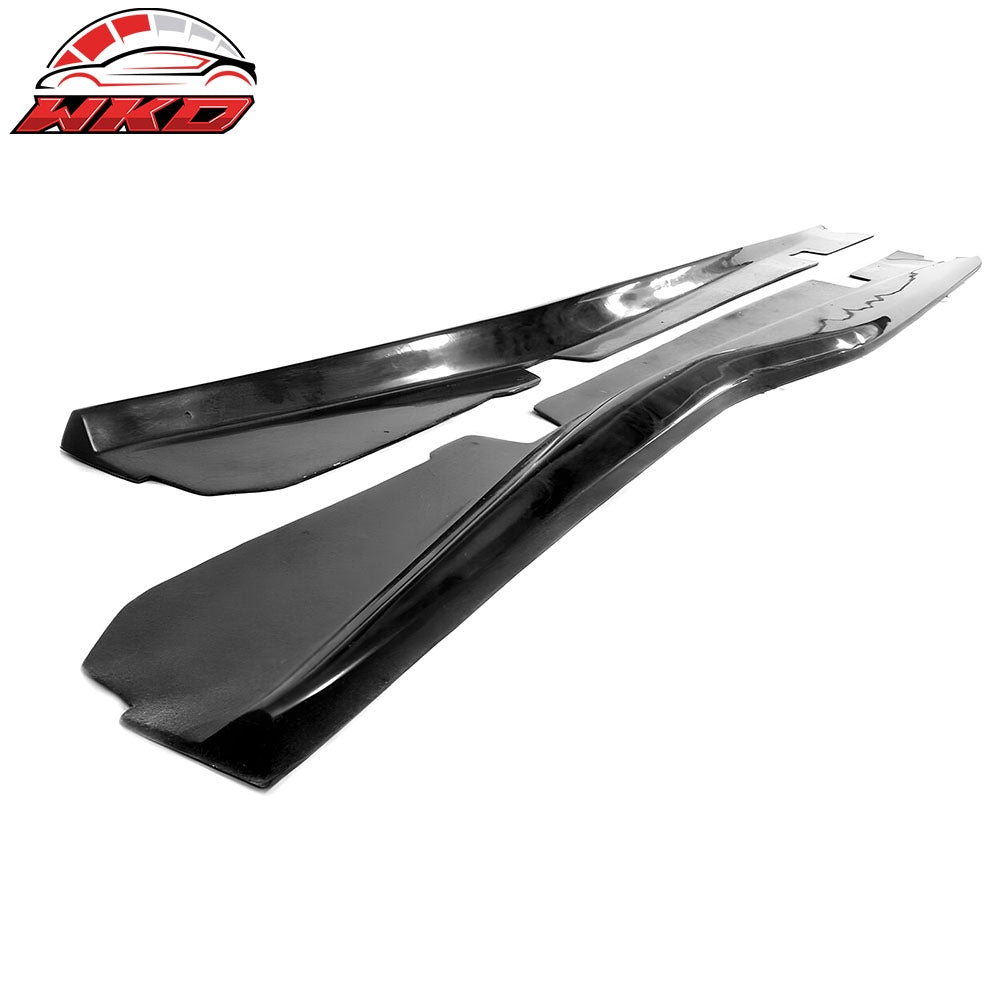 Fits 14-19 Chevy Corvette C7 Z07 Style Side Skirts Rocker Panel Lip Splitter PU