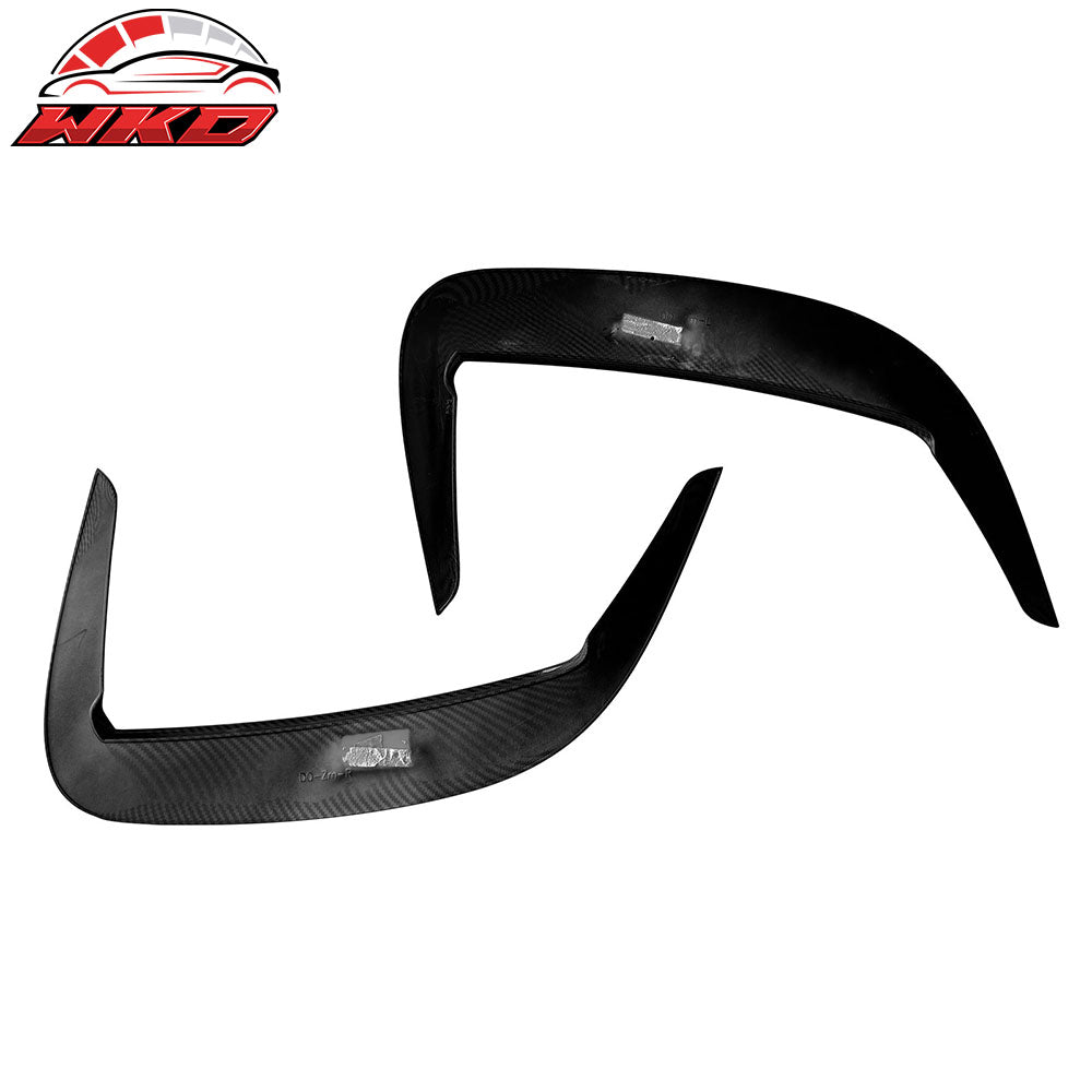 Fits 15-23 Dodge Charger IKON2 Style Side Fin Vents Cover Carbon Fiber Print ABS