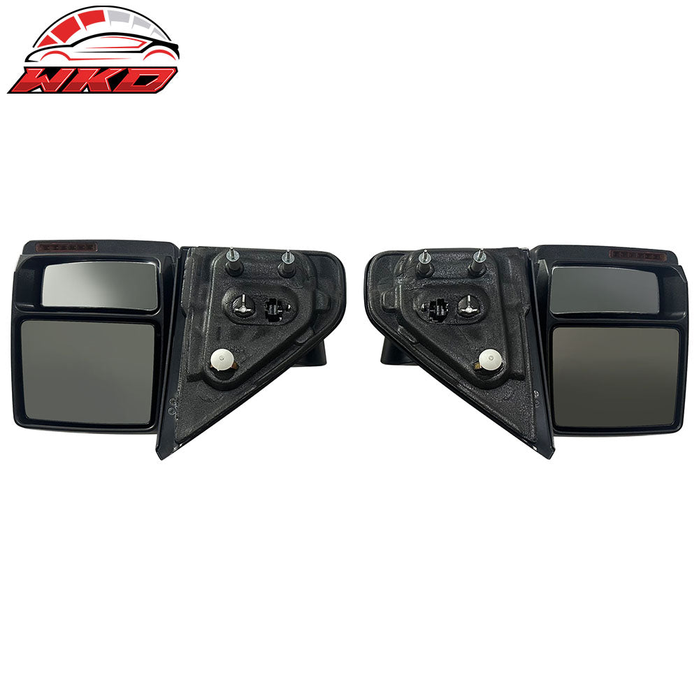 Fits 11-13 Ford F-150 Side View Towing Mirrors Power Heated w/ LED Turn Signal