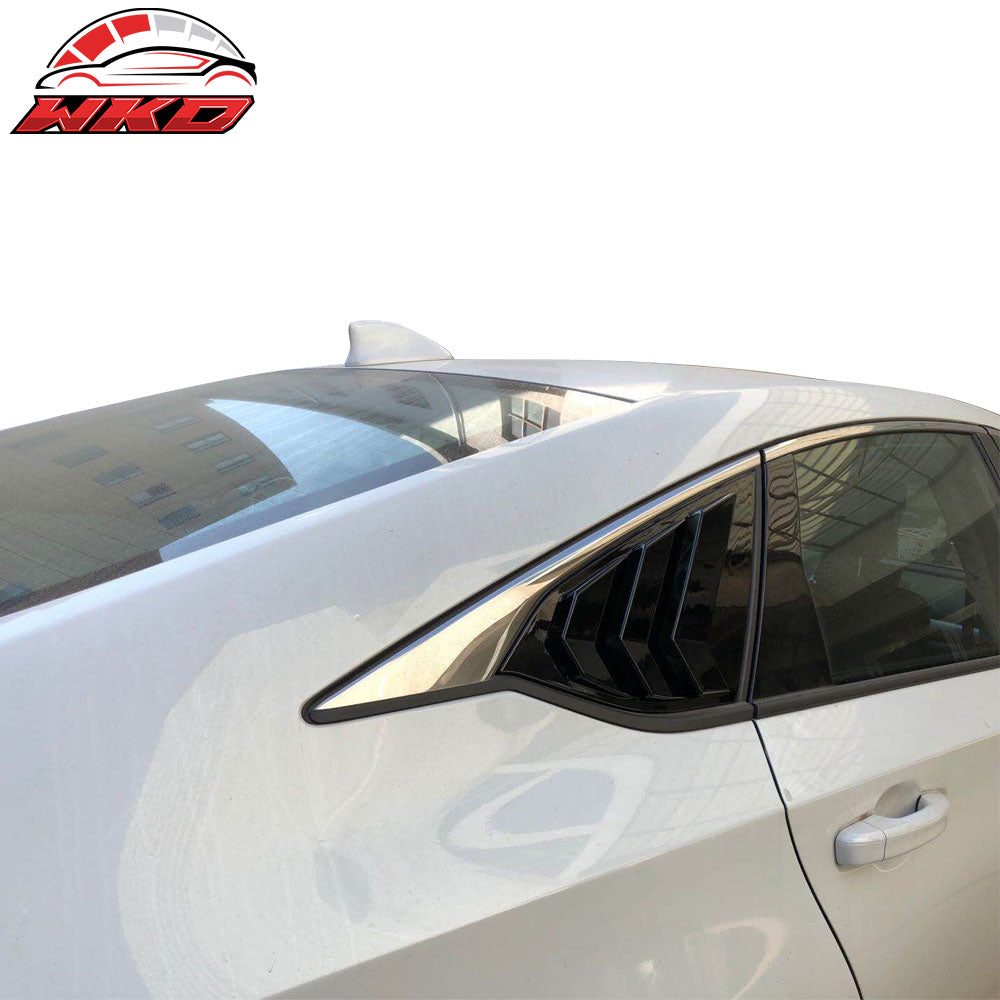 Fits 18-22 Honda Accord OE Side Window Louver Quarter Panel Gloss Black ABS