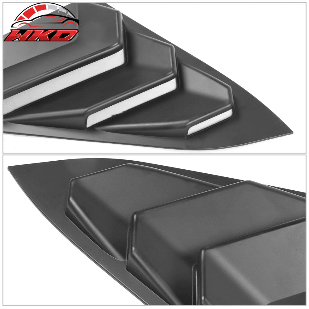 Fits 16-21 Honda Civic Sedan 2PCS Rear Side Quarter Window Louvers Cover ABS
