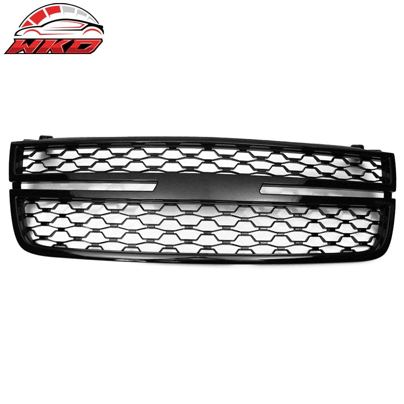 Fits 05-07 Silverado 1500 2500HD 3500 Front Bumper Hood Grille - Gloss Black