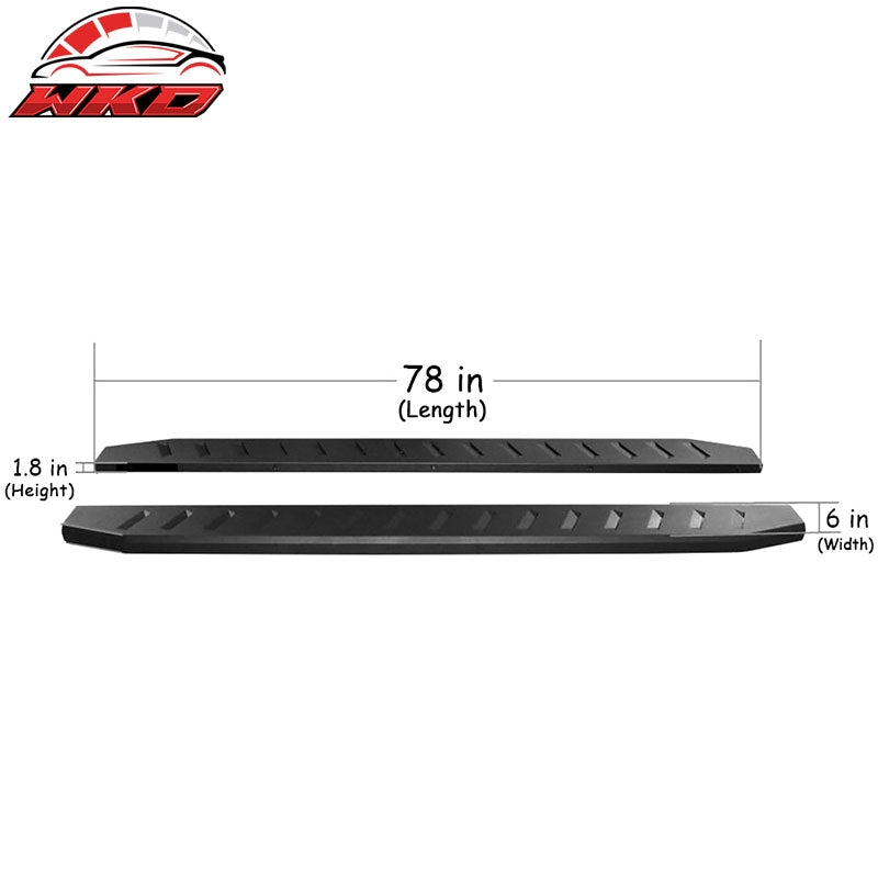 Fits 07-18 Silverado Sierra Extended/Double Side Step Nerf Bars Running Boards
