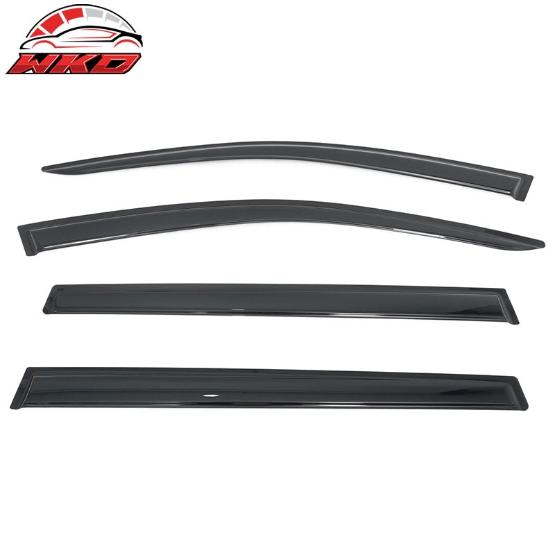 Fits 19-26 Subaru Ascent 4PCS Window Visors Smoke Acrylic Rain Wind Deflectors