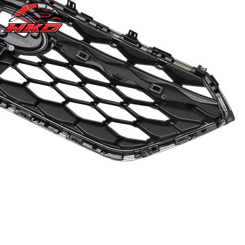 Fits 22-26 Subaru WRX VB JDM1 Style Front Upper Grille Gloss Black Chrome Frame