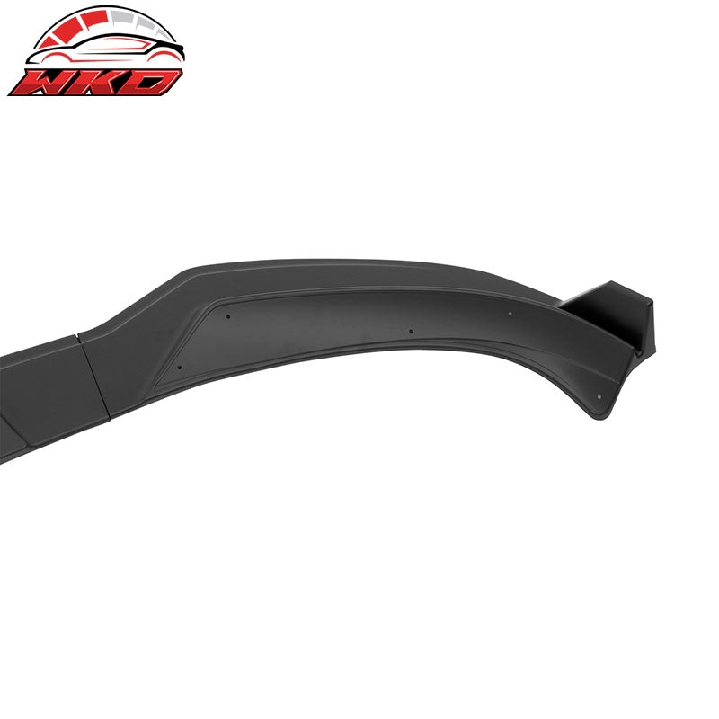 Fits 24-26 Tesla Model 3 3PCS IKON Style Front Bumper Lip Spoiler Matte Black PP