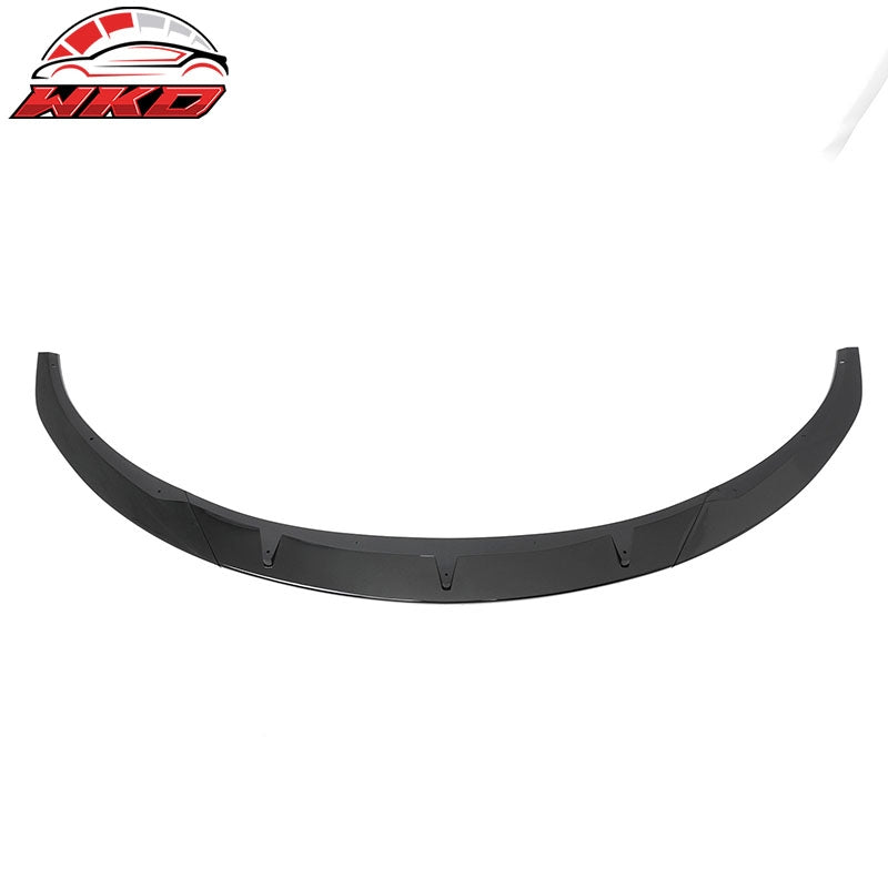 Fits 24-26 Tesla Model 3 Gloss Black PP Front Bumper Lip 3PCS - IKON V4 Style