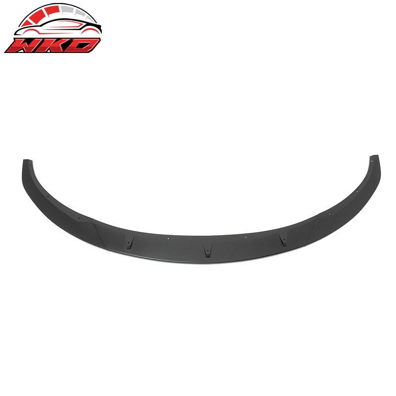 Fits 24-26 Tesla Model 3 Matte Black PP Front Bumper Lip 3PCS - IKON V4 Style