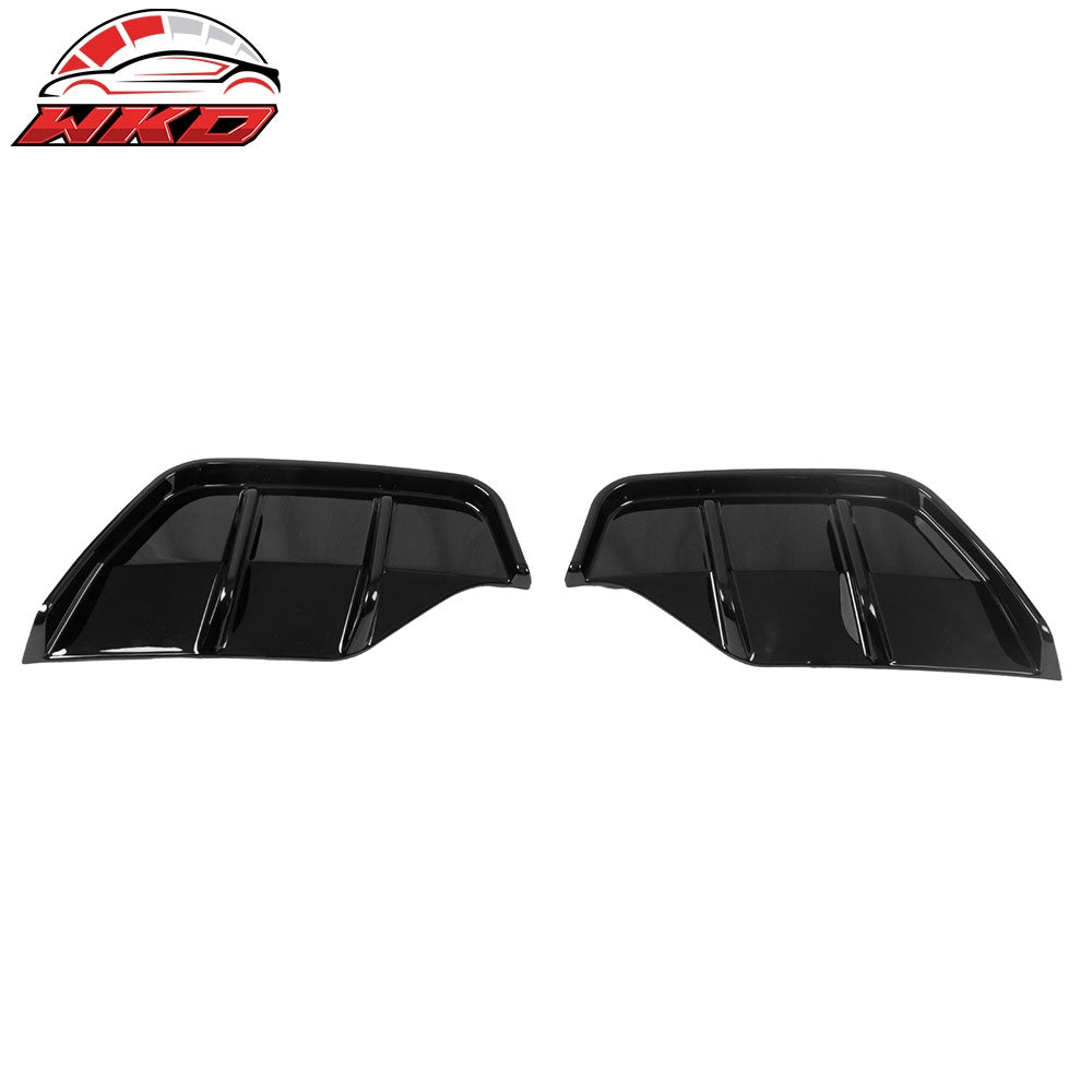Fits 25-26 Tesla Model Y Juniper Rear Bumper Side Apron Gloss Black Diffuser Cap