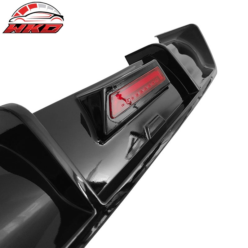 Fits 18-24 Toyota Camry SE XSE Rear Diffuser Lip W/LED Light Lamp - Gloss Black
