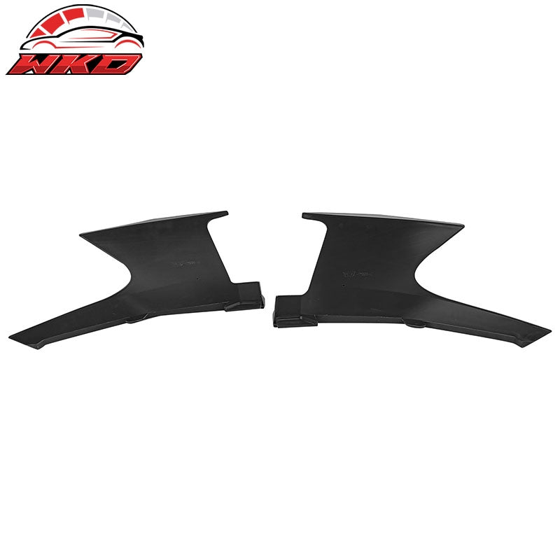 Fits 19-26 Toyota Corolla 5DR Front Bumper Canards Matte Black ABS Side Spoiler