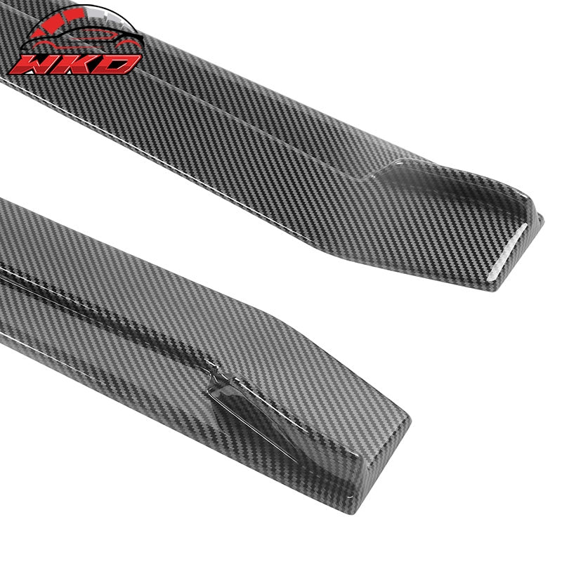 Fits 20-26 Toyota GR Supra A90 A91 IKON Style Side Skirts PP Carbon Fiber Print