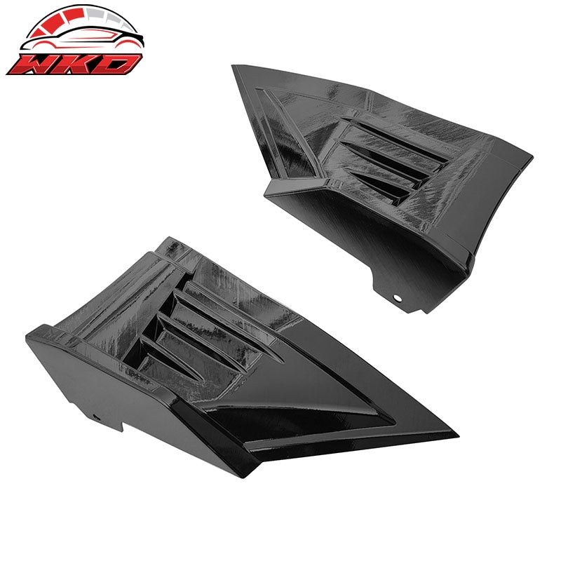 Fit 22-26 Toyota GR86/Subaru BRZ JDM Style 2PC Rear Bumper Aprons PP Gloss Black