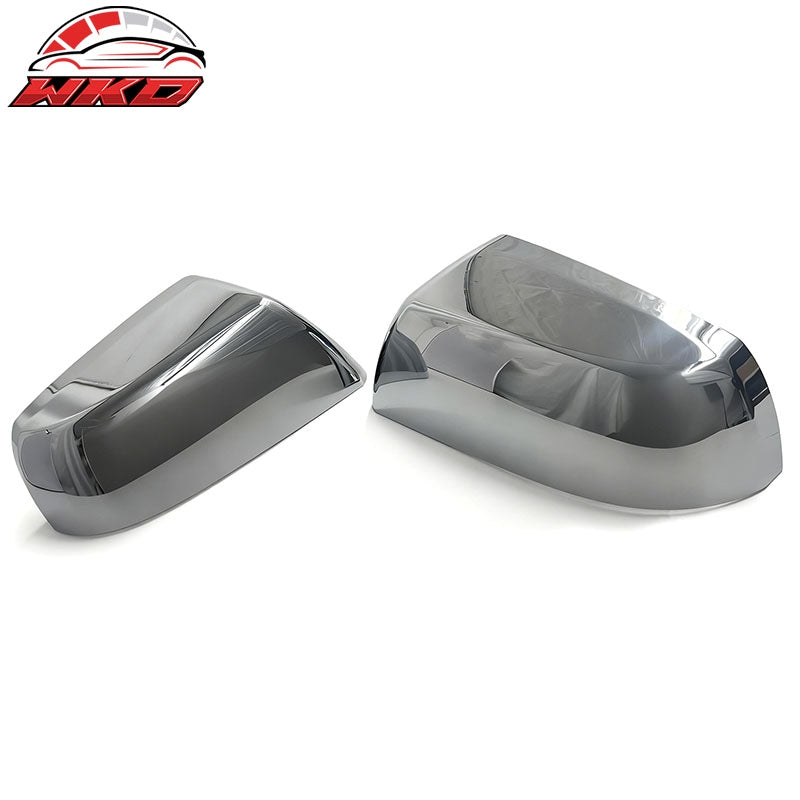 Fits 07-21 Toyota Tundra 08-21 Sequoia Chrome Top Mirror Covers Cap ABS Pair