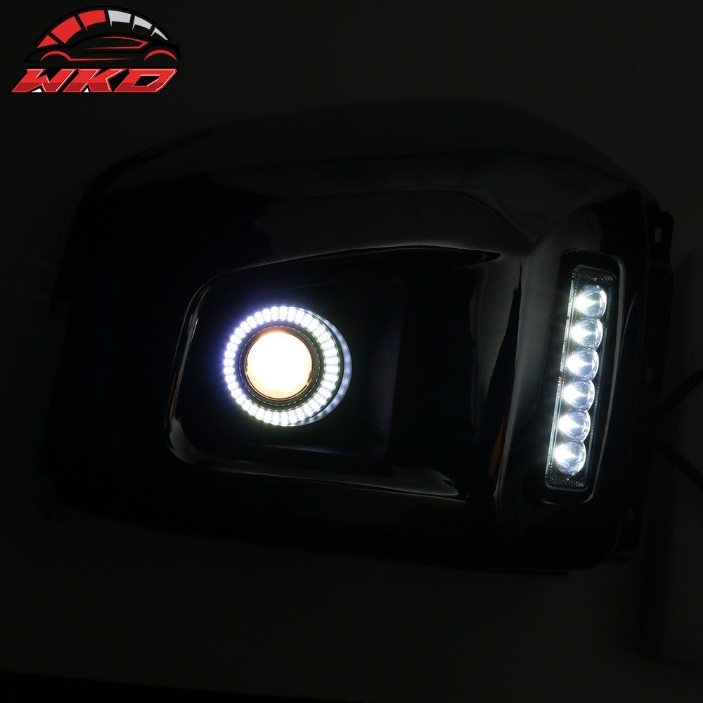 Fits 14-19 Toyota Tundra LED Halo Projector Bumper Fog Driving Lights Chrome