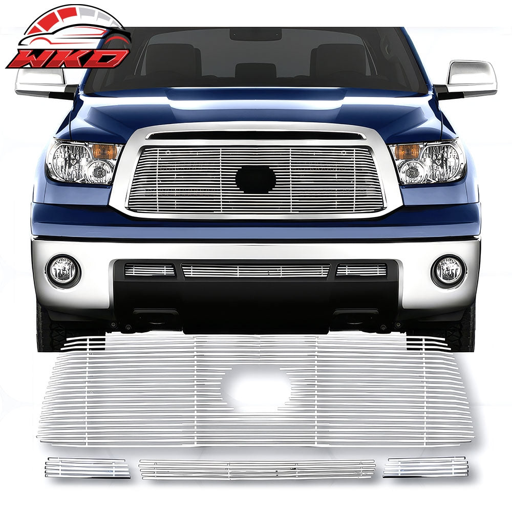 Fits 10-13 Toyota Tundra Billet Style Chrome Front Insert Grille Stainless Steel