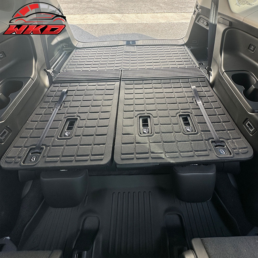 Fits 23-26 Honda Pilot Trunk Mat w/ Backrest Mat Seat Cover Protector Pad - TPE