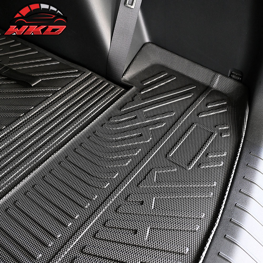 Fits 24-25 Hyundai Santa Fe Rear Trunk Mat Liner W/ Backrest Cover TPE 6/7 Seats