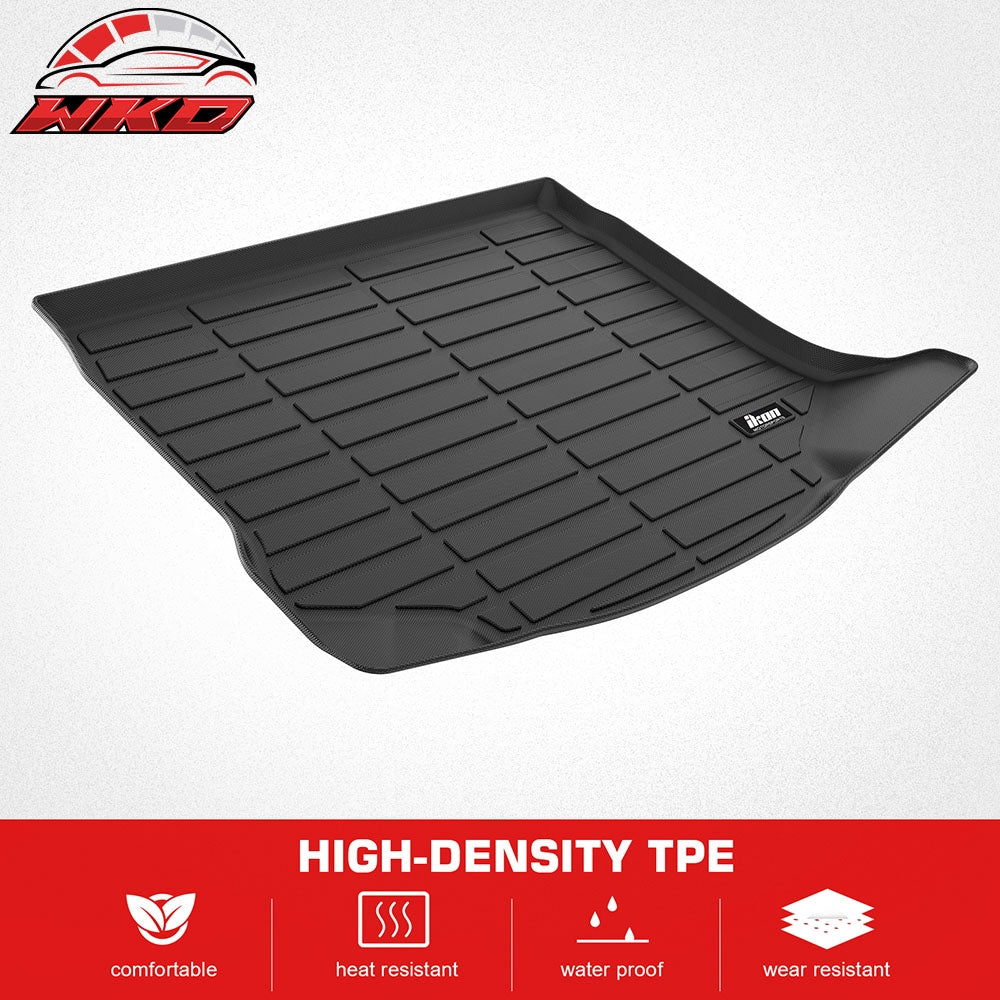 Fits 2018-2025 Nissan LEAF TPE All Weather Waterproof Rear Cargo Trunk Tray Mats