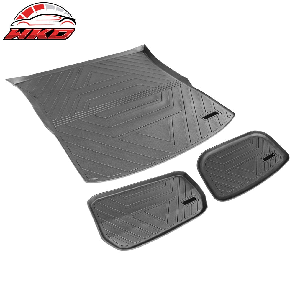 Fits 20-25 Tesla Model Y All Weather Trunk Mats Storage Cargo Liner TPE - 3PCS