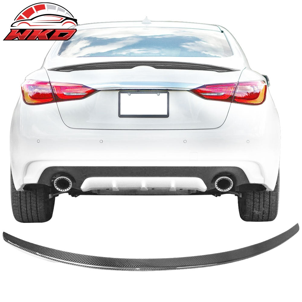 Fits 14-24 Infiniti Q50 Sedan OE Factory Trunk Spoiler - Carbon Fiber (CF)